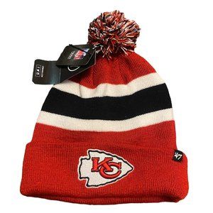Kansas City Chiefs NFL TEAM Knit Winter Hat. New With Tags ’47 Brand. New /w Tag
